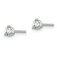 thumbnail image 2 of Auriga Fine Jewelry 14K White Gold 1/4 cttw Round Lab Grown Diamond Stud Earrings for Women (Clarity- SI, Color-G-H), 2 of 4