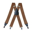 thumbnail image 4 of Suspenders for Men 4 Clips Elastic Straps 1.38 Inches Wide Solid Color Adjustable Heavy Duty Pants Brace Adult for Work Womens Camel, 4 of 7