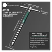 T Type Torx Screwdriver Hex Torque Wrench Chrome Hexagonal Spanner Rod Tool Extended T-Socket