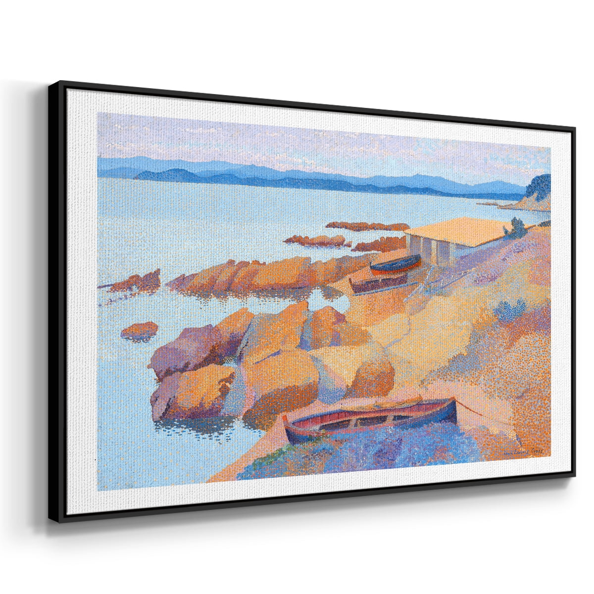 Vintage Landscape-CXXIX By Wexford Home Framed in Black Wood Gallery Wrapped Canvas 27 in. x 41 in.