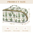 thumbnail image 4 of FORMRS Makeup Bag Travel Cosmetic Organizer for Women Fold Flat Zipper Pouch with Handle, Watercolor Horses Pattern, 4 of 8