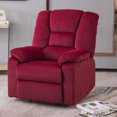 thumbnail image 1 of Recliner Chair for Elderly, Heavy Duty 300lbs Classic Plush Velvet Sofa Chair, Ergonomic Lounge Single Sofa with 3 Positions Lift, Plush Arms and Remote Control, Storage Pockets, Red, SS446, 1 of 10