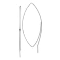 thumbnail image 1 of 925 Sterling Silver Rhodium-plated Polished Threader Earrings; for Adults and Teens; for Women and Men, 1 of 1