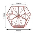 thumbnail image 3 of Efavormart 7" Rose Gold Geometric Candle Holder Metal Geometric Floral Centerpieces Geometric Terrariums DIY, 3 of 11