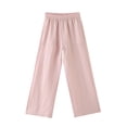 thumbnail image 4 of CONROSES Girls Baggy Pants Wide Leg Casual Pants for Girls Lightweight Solid Elastic Waist Drawstring Athletic Jogger Pants With Pockets, 4 of 4