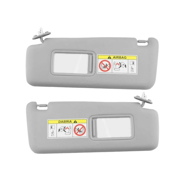 Left Driver & Right Passenger Side Car Sun Visor For Lexus GX460 2012-2023, Sun Visor Replacement With Makeup Mirror, Replaces 74320-60D22-A0-Pairs-grey
