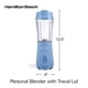 thumbnail image 2 of Hamilton Beach Batidora portátil para batidos y batidos, taza y tapa de viaje sin BPA de 14 onzas, cuchillas de acero inoxidable duraderas, licuadora personal para batidos, azul tranquilo (, 2 of 8