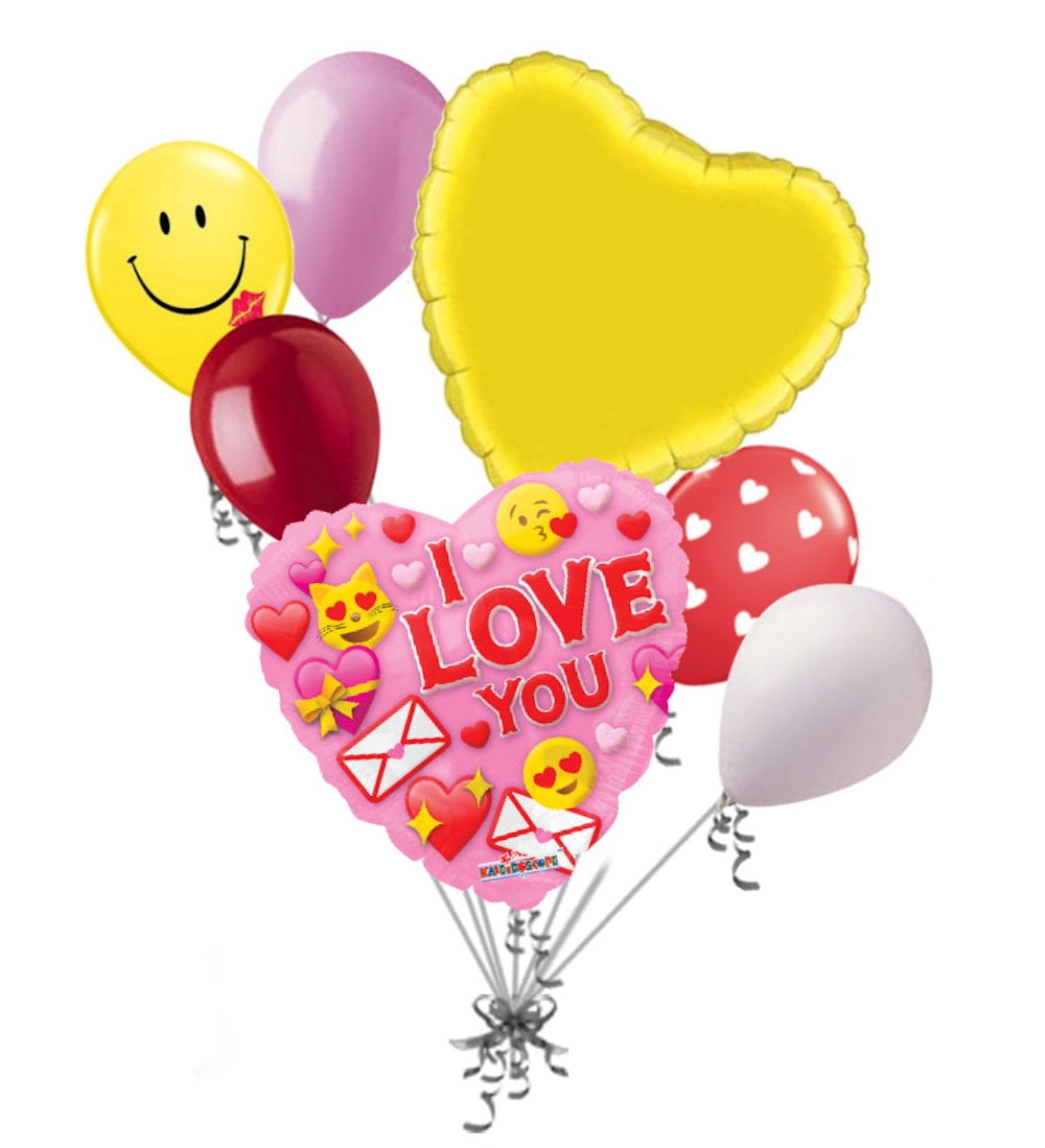 7 Pc I Love You Emoji Happy Valentines Day Balloon Bouquet Kiss Hug Cat Smiley Walmart Com Walmart Com 7 Pc I Love You Emoji Happy Valentines Day Balloon Bouquet Kiss Hug Cat Smiley Walmart Com Walmart Com