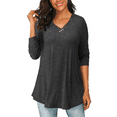 thumbnail image 3 of FOLUNSI Women's Plus Size Tops Casual Blouses Long Sleeve Flowy Tunic Tops m-4xl, 3 of 7