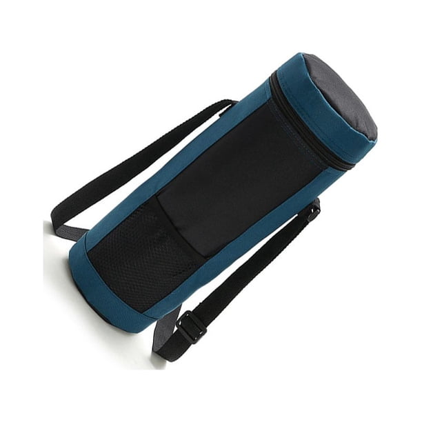 Advancent Bolsa para botella de agua Funda acolchada de tela Oxford Bolsas de mano con correa para el hombro Viajes Ciclismo Accesorios Organizadores de utensilios de cocina Azul oscuro