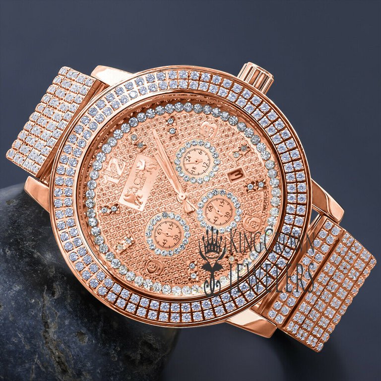 Mens Solid Stainless Steel Rose Gold Tone Jojo Jojino Joe Rodeo