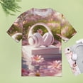 thumbnail image 4 of Butterfly Dancing Women's Short Sleeve T-Shirt Crew Neck Casual Summer Trendy Loose Fit Tops, 4 of 6
