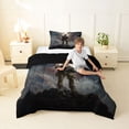 thumbnail image 4 of Manfei Vintage American Flag Wings Twin Comforter Sets,Patriotic Soldier Bedding Set,Navy,Black Reversible,2 Pieces,1 Comforter and 1 Pillowcase, 4 of 7