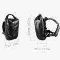 thumbnail image 4 of AFISHTOUR Sac à Dos Moto Imperméable 25L pour Vélo - PVC Durable, Fermeture à Roulettes, Options Noir/rouge, 4 of 6