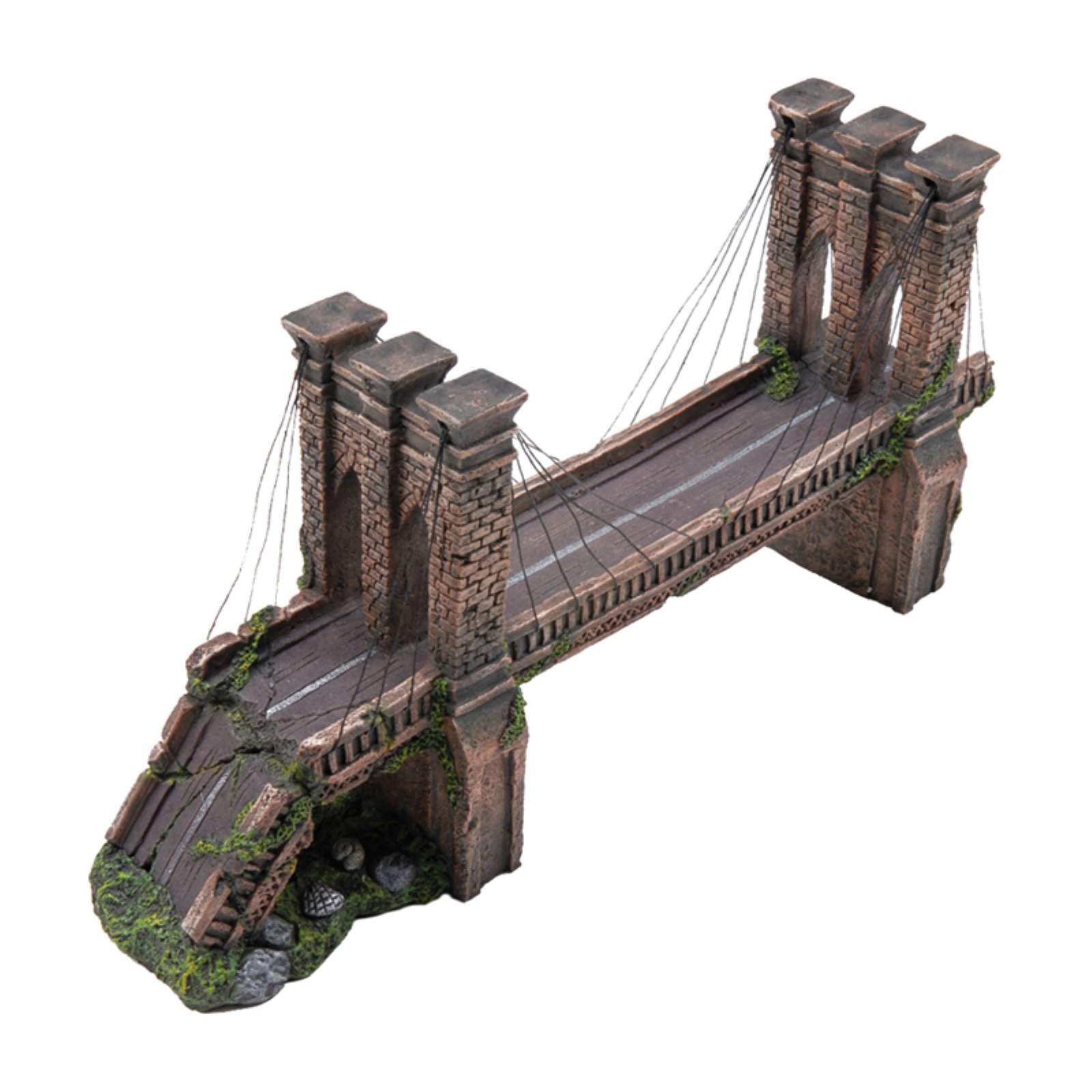 Penn Plax Brooklyn Bridge Aquarium Ornament 18L x 4.5W x 9H in.