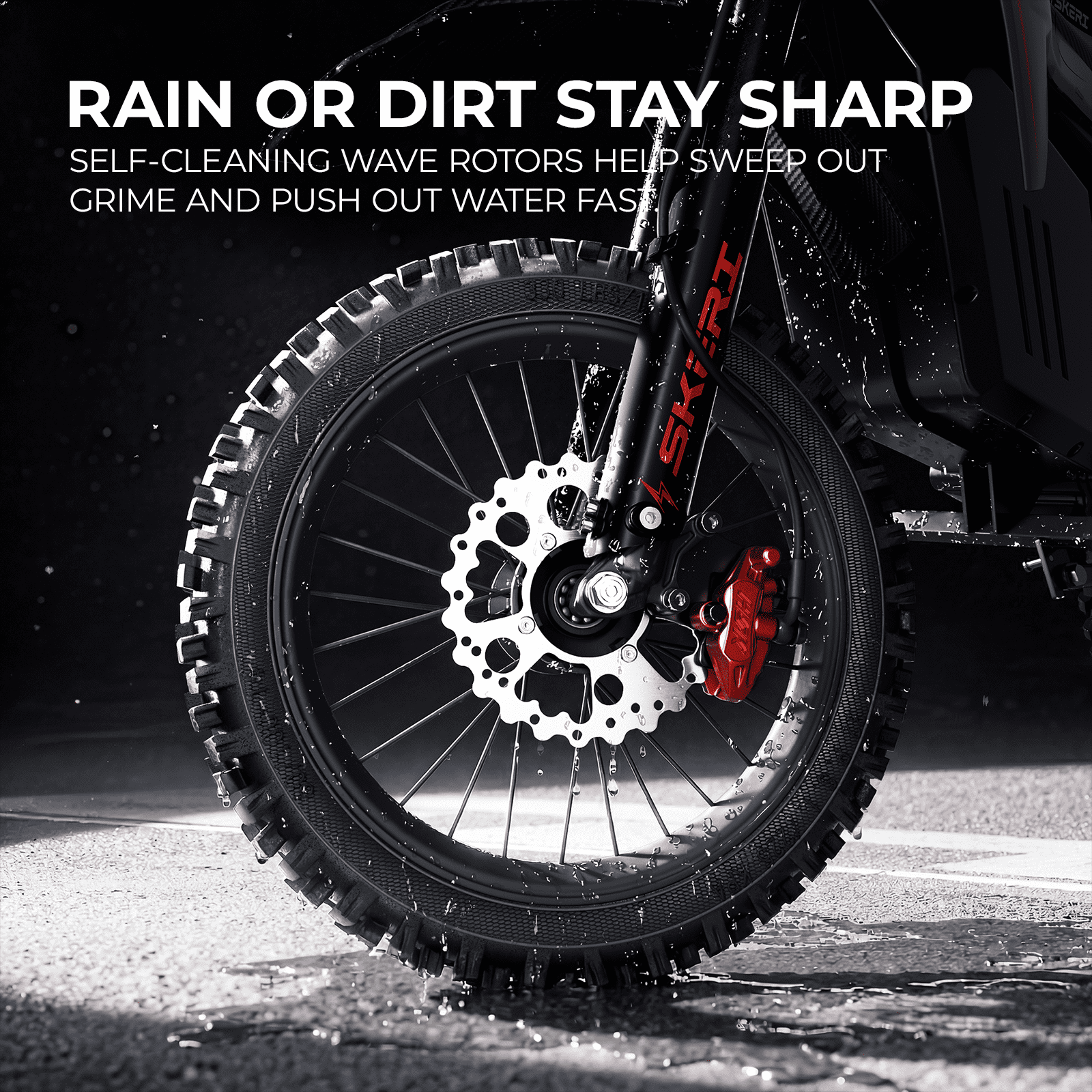 Skeri Electric-Bike for Teens Adults, 14"/12" Fat Tire 2000W (Peak 3200W) Electric-Motorcycle with 48V 21AH Battery Red Ebike 39MPH Hydraulic Brakes Mountain Off-Road Fit Age 13+