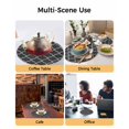 thumbnail image 2 of 15 Inch Round Placemats Set of 4, Black Morocco Non Slip Heat Insulation PP Table Mats, Boho Vintage Quatrefoil Geometric Plaid Washable Place Mats for Kitchen Dining Party Table Decor, 2 of 7