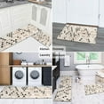 thumbnail image 5 of Beige Geometric Triangle Pattern Kitchen Rugs Sets Of 2,Anti Fatigue Kitchen Mat Rugs Non Slip Washable,Decorative Kitchen Floor Mats for Kitchen,Sink,Laundry,17"x30"+17"x47", 5 of 7