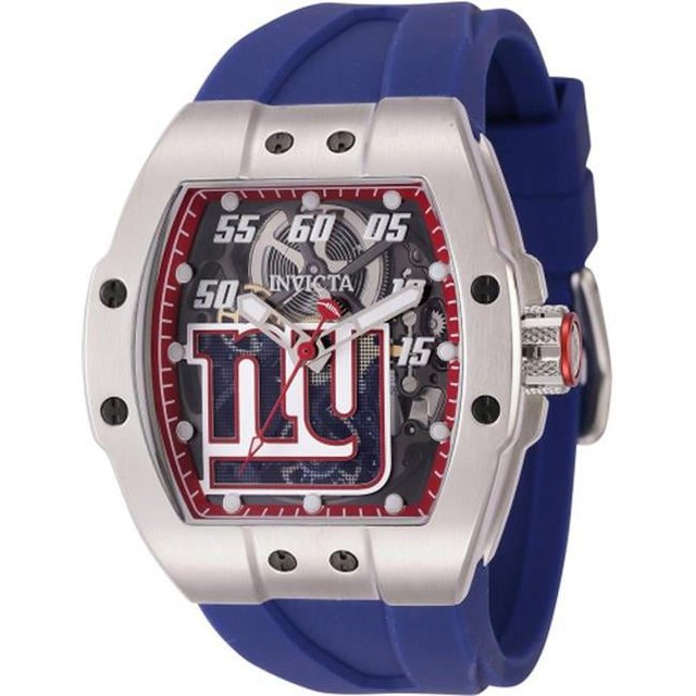 Invicta 45060 NFL York Giants Montre Automatique Multifonction Transparente & Rouge Cadran Homme