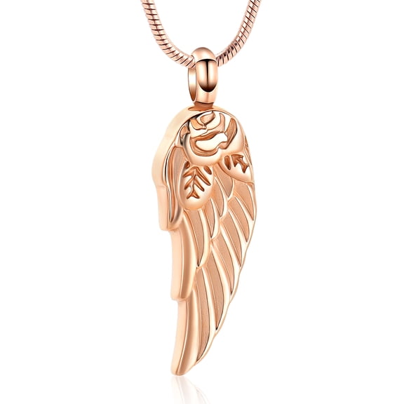 Angel Wing Urn Necklace for Women Men Wing Ashes Urn Necklace for Ashes Necklace Angel Wing Urn Jewelry Cremation Jewelry