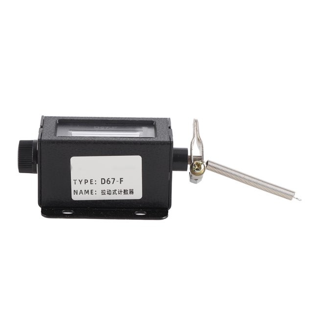 D67F 5 Digit Mechanical Resettable Manual Hand Pull Stroke Tally Counter, Easily Operated, with Rotating Return to Zero Device, for Machine Counting Applications Such As Press