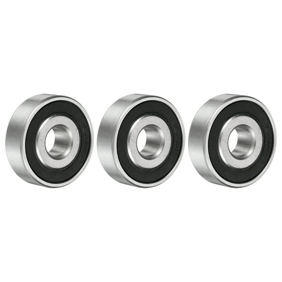 3Pcs 1620-2RS Deep Groove Ball Bearing, 7/16" x 1-3/8" x 7/16" Sealed Bearing