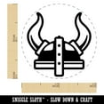 thumbnail image 2 of Viking Horned Helmet Self-Inking Rubber Stamp Ink Stamper - Brown Ink - Mini 1/2 Inch, 2 of 7