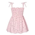 thumbnail image 2 of KkSLirnhs 6-9 Months Girls Dresses 10-12 Girls Dresses Size 6 Summer Toddler Baby Girls Sleeveless Sling Dress Graphic Print Children's Clothing Spring 2025 Pink, 2 of 9