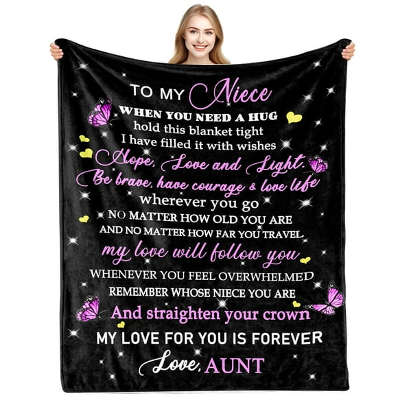 Manta de franela TUCHOX para sobrina, regalo de tía, 80 x 60 pulgadas