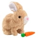 thumbnail image 1 of Juguete Conejito Saltador Eléctrico Peluche Pascua para Con Zanahoria (marrón Claro), 1 of 9