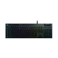 thumbnail image 2 of Pre-Owned Logitech G815 LIGHTSYNC RGB Mechanical Gaming Keyboard with Low Profile GL Linear key switch, 5 programmable G-keys,USB Passthrough, dedicated media control - Linear, Black, 2 of 3