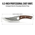 thumbnail image 2 of NULAS 6.3" Professional Chef Knife, Stainless Steel Kitchen Knife for Chopping & Meat, Brown, 2 of 7