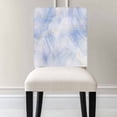 thumbnail image 3 of Blue Gradient Marble Chair Covers Set of 6 Golden Lines Chair Back Covers Stretch Removable Washable Slipcovers Protector for Dining Room Kitchen Party Decor, 3 of 5