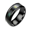 thumbnail image 1 of Anillo de dedo de prueba de temperatura en tiempo Real con pantalla de moda de acero inoxidable para amantes del anillo de temperatura corporal Ropa, zapatos y accesorios Miscelánea Negro 12 # Minnieouse  AP000743-32, 1 of 1