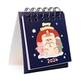 thumbnail image 2 of Almencla Small Desk Calendar, Standing Flip Desktop Calendar, 12 Month 2024 Standing Desk Calendar New Years Gifts for Daily Scheduler Blue, 2 of 8