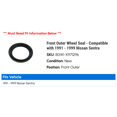 thumbnail image 2 of Front Outer Wheel Seal - Compatible with 1991 - 1999 Nissan Sentra 1992 1993 1994 1995 1996 1997 1998, 2 of 2