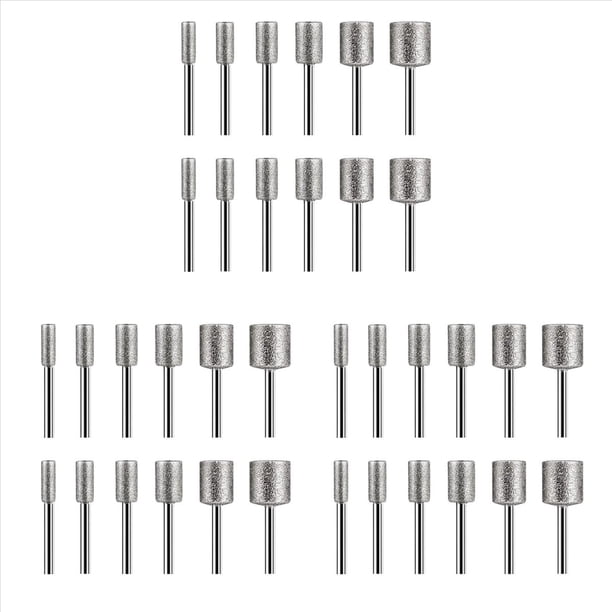 Juego de Talla de Piedra, 36 Piezas Brocas de Diamante para Rocas de Piedra Herramientas Rotativas de CeráMica de Vidrio (4 mm 5 mm 6 mm 8 mm 10 mm 12 Mm)