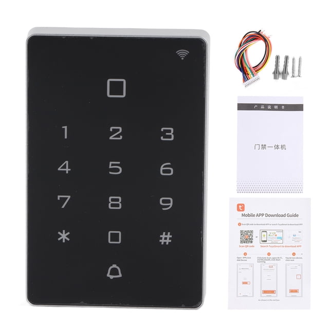 Control de acceso remoto WIFI 13.56MHZ Tarjeta Desbloqueo Contraseña WG26 / 34 Teclado iluminado para Tuya