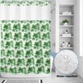 thumbnail image 2 of No Hook Shower Curtain, St Patricks Day Shower Curtains for Bathroom with See Through Top Window, Spring Watercolor Green Shamrock Waterproof & Washable Bath Curtain Extra Long 72"x84", 2 of 9
