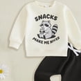 thumbnail image 4 of HFHAPW Toddler Girl Outfits Long Sleeve Graphic Sweatshirt Dress and Jogger Pants 2Pcs Toddler Girl Fall Winter Clothes,0-6 Montths, 4 of 4