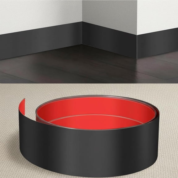 Stainless Steel Door Kick Plate, Door Push Plate, Self Adhesive Kickplate for Bottom of Door, Kitchen Island, Cupboard, Cabinet (Brushed Black)