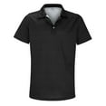 thumbnail image 4 of GZWYHT Mens Polo Shirts,Mens Shirts Male Summer Solid Print T Shirt Turn Down Collar Raglan Sleeve Tops T Shirt Big And Tall Shirts,Workout Shirts Black XL, 4 of 9