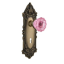 Nostalgic Warehouse Viccrp_Prv_234_Kh Victorian Rose Privacy Door Knob Set - Brass