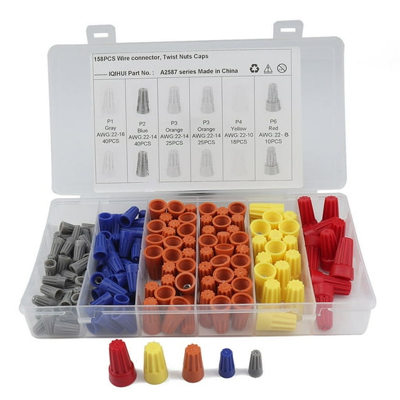 STRANDCHIC 158Pcs Automotive Electrical Plugs Electrical Wire Connectors Assorted Color PVC Wiring Terminals Kit
