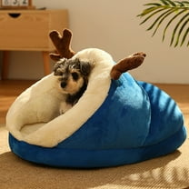 JLFNYA Cat Bed, Cat Beds for Indoor Cats, Pet Bed for Small Medium Pets, Bed for Dogs and Cats, Ultra Soft Cute Plush Slipper Cats Cave Bed, No Slip Warm Cats House, Warming Ideal for Indoor Use