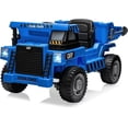 thumbnail image 1 of 12v Ride on Dump Truck,Ride on Dump Truck for 4-8 Years,4WD Construction Vehicle with Remote Control,Electric Dump Bed & Shovel,Bluetooth Music,2 Speeds,Blue (customized), 1 of 7
