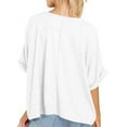 thumbnail image 7 of T-Shirts For Women Sevevn Women's Solid Oversized Summer V-Neck Basic Casual Loose T-Shirt, 7 of 7