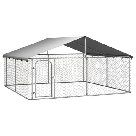 vidaXL 屋外用犬小屋 屋根付き 400x200x150cm動物 ペット用品 ペット用品 犬用品 犬小屋・ドッグラン 代引不可