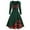 Green, variant on Women Dress Long Sleeve Plaid Print Gothic Dress Flowy Contrast Splicing Double Swing Dress Fashionable Basic Clothes Pink S