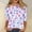 Multicolor, variant on ALLLIST Crew Neck Womens Tops Summer 3/4 Sleeve T-Shirts Floral Relaxed Fit Blouse for Women